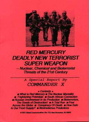 Red Mercury  By Commander X - Order Your Copy TODAY! 